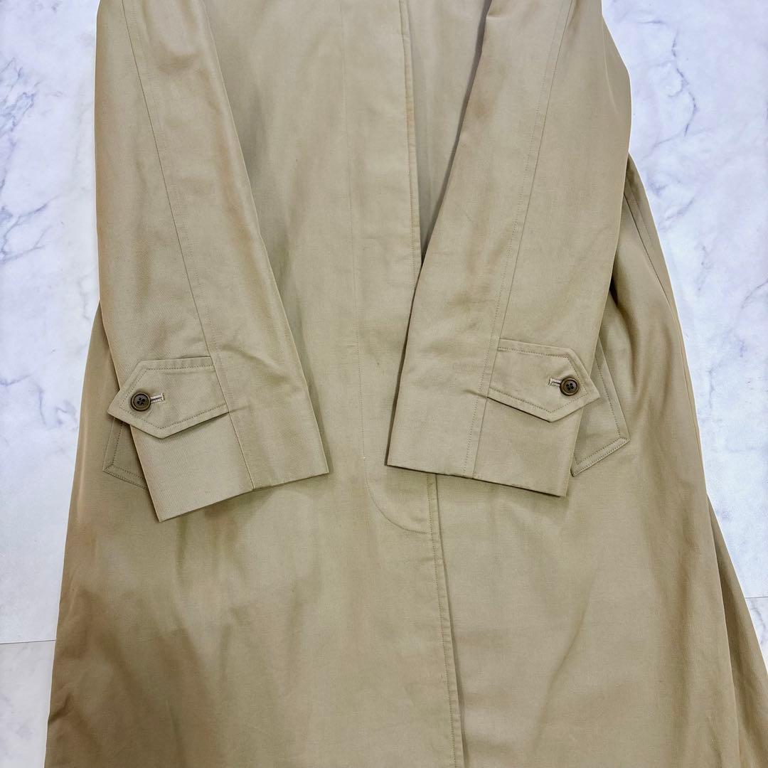 美品 BURBERRY バーバリー ロング ステンカラーコート L ノバチェック