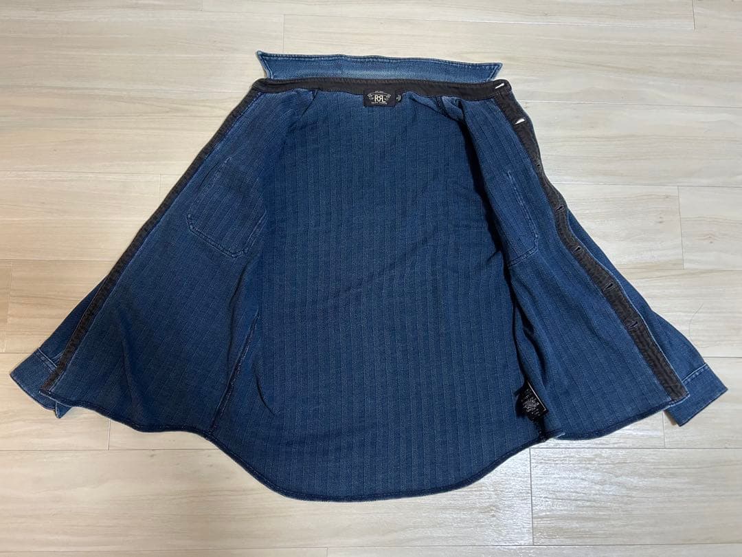k*o様 RRL インディゴ ヘリンボーン シャツ Mサイズ