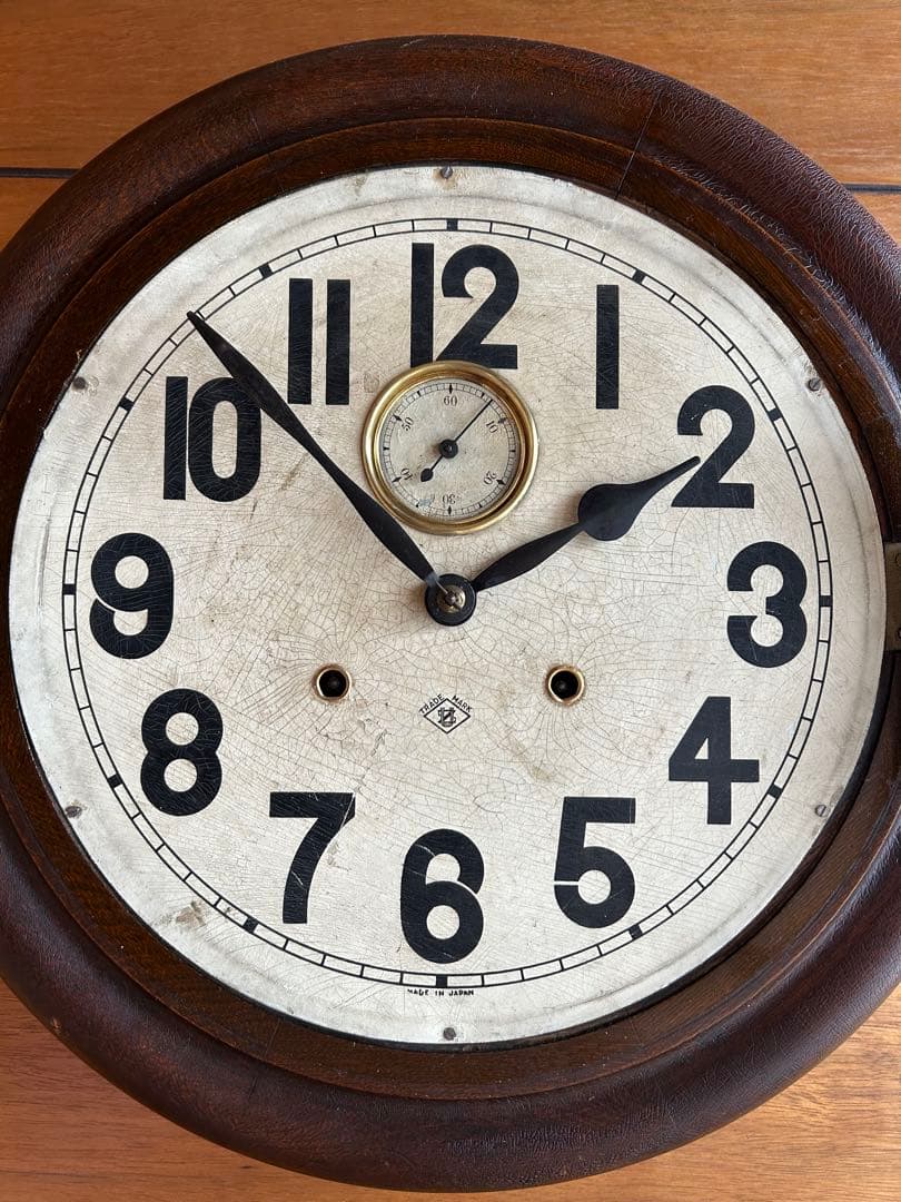 柱時計　掛時計　ゼンマイ　整備済　オーバーホール　レトロ　アンティーク　18
