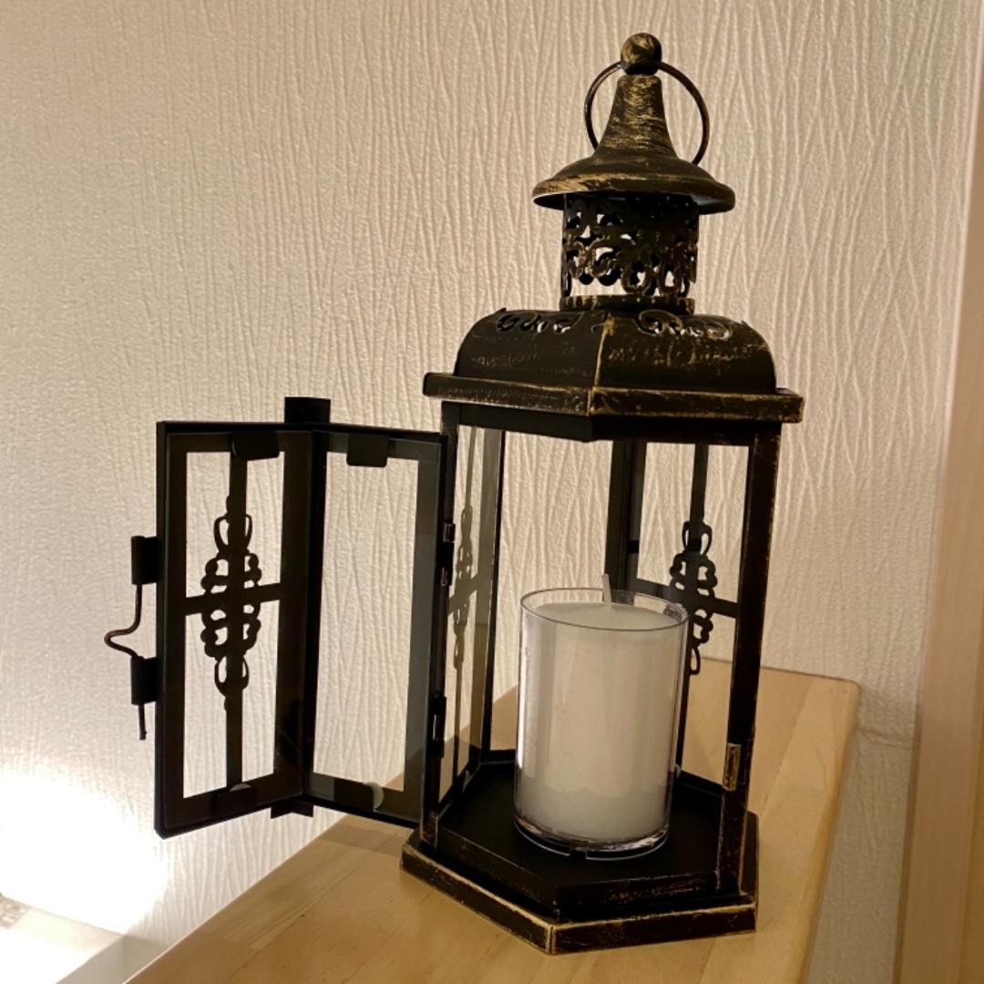 ランタン ヴィンテージ インテリア キャンドルホルダー 25cm