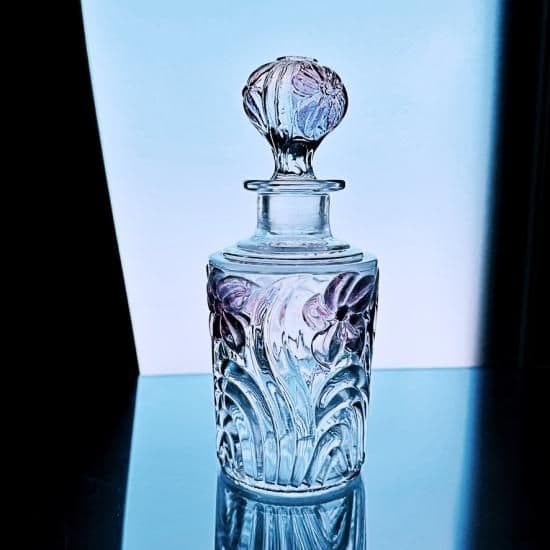 輝くオールドサンルイ 金彩すみれの香水瓶#63パープル 特大【20世紀初頭】