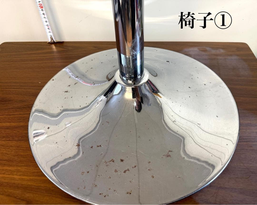 赤ベルベット カウンターチェア 2脚セット おしゃれ 固定式