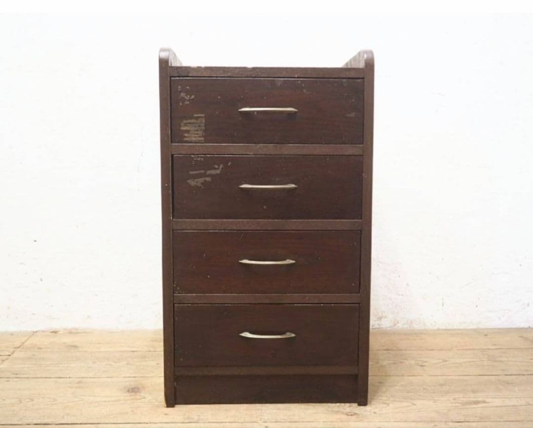 1050 ヴィンテージ　ラワンのチェスト　収納棚　書類ケース　引き出し　レトロ