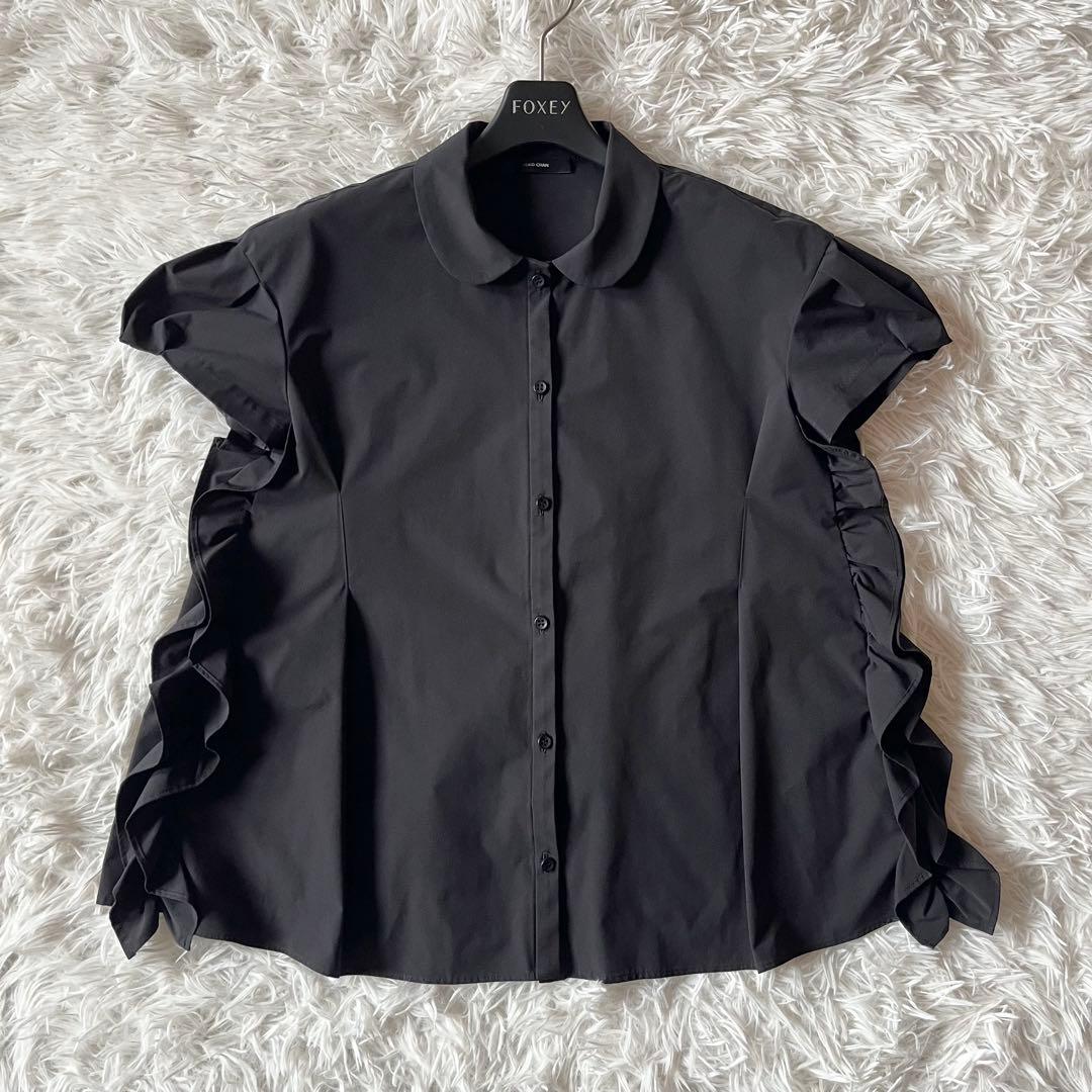 極美品✨ ヨーコチャン ショートスリーブサイドラッフルブラウス 25年モデル