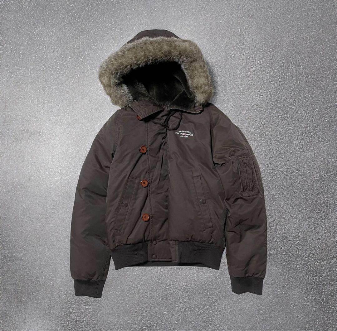 90s polo jeans ミリタリージャケット N-2B y2k 短丈　L