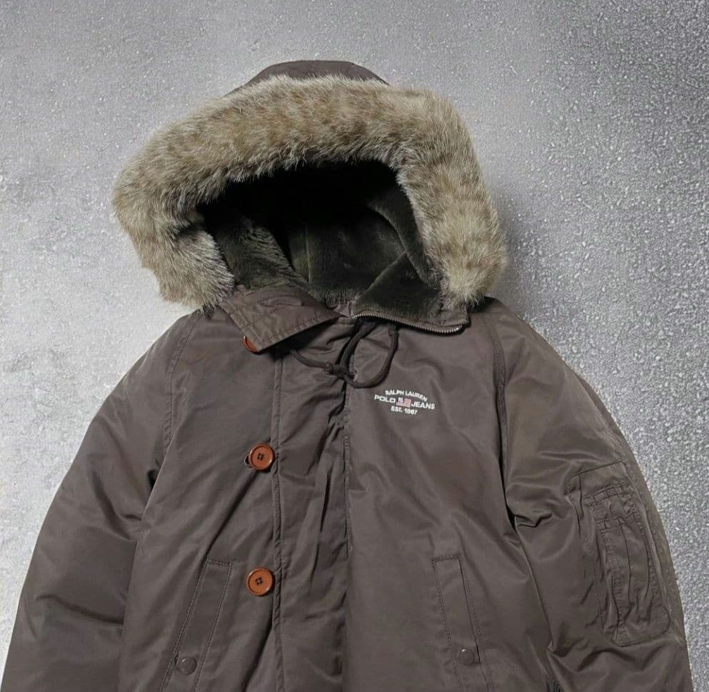 90s polo jeans ミリタリージャケット N-2B y2k 短丈　L