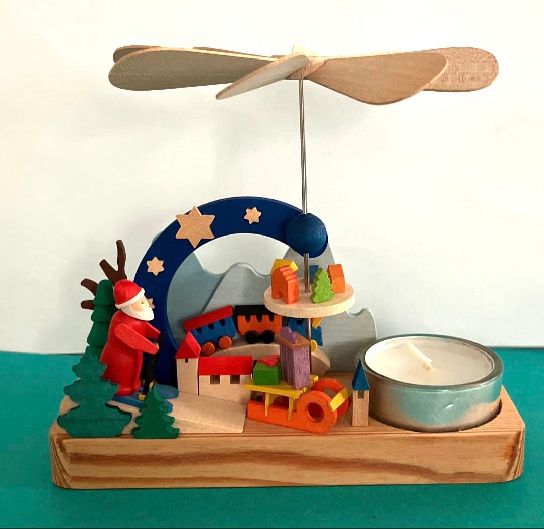 ドイツ　ザイフェン　グラウプナー　　 サンタのピラミッド　木のおもちゃ
