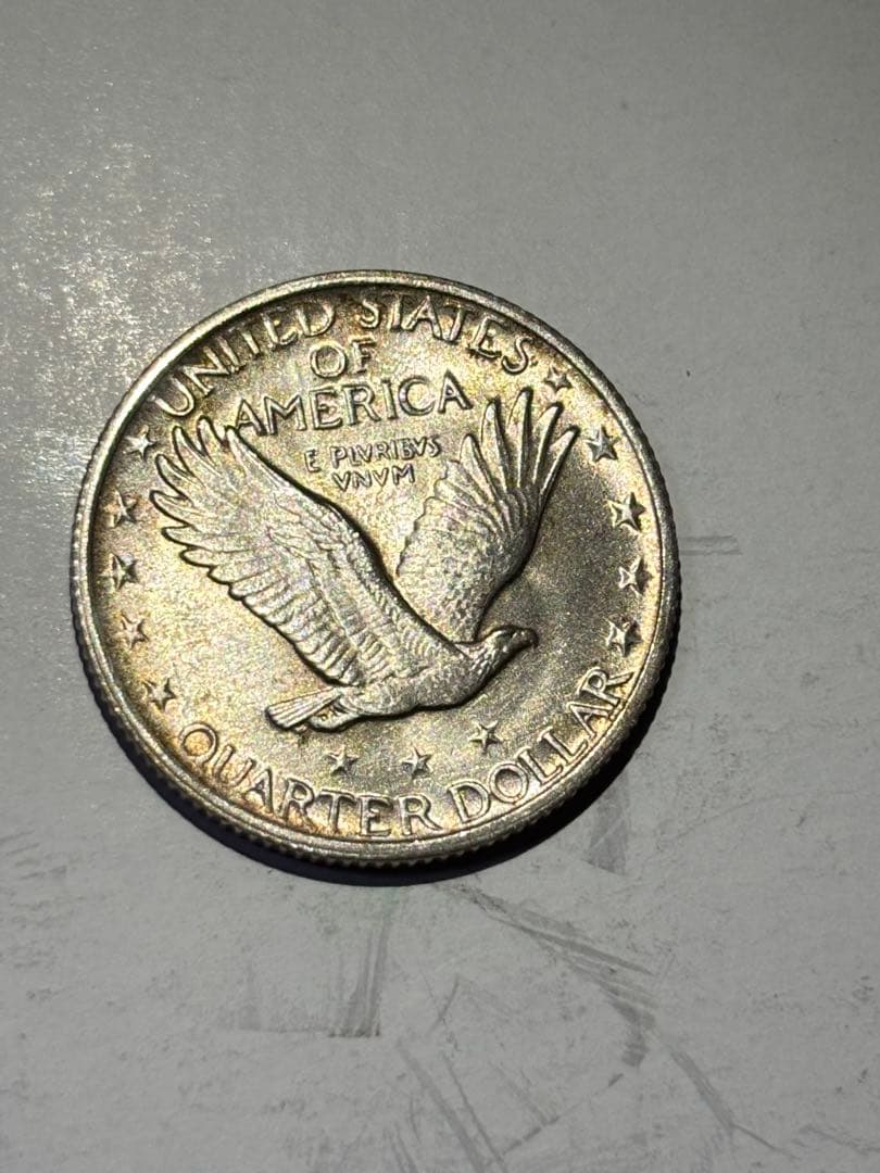 アメリカ　25セント銀貨　1920年　古銭　外国　クォーターダラー