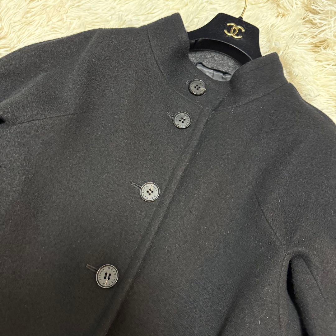 マッキントッシュロンドン　ウールコート　スタンドカラー　黒　44 大きめサイズ