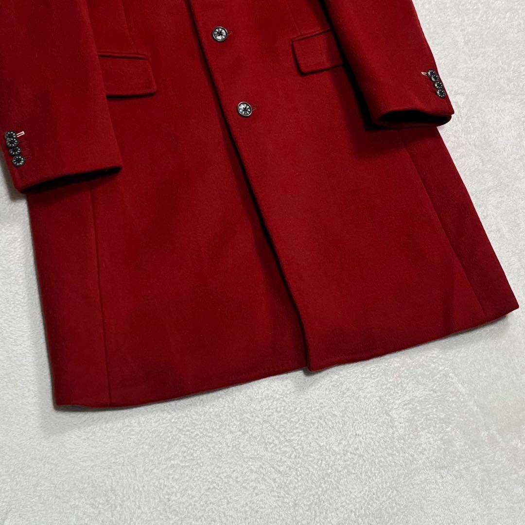 美品『LOVELESS ラブレス』チェスターコート ボルドー ウール 三陽商会