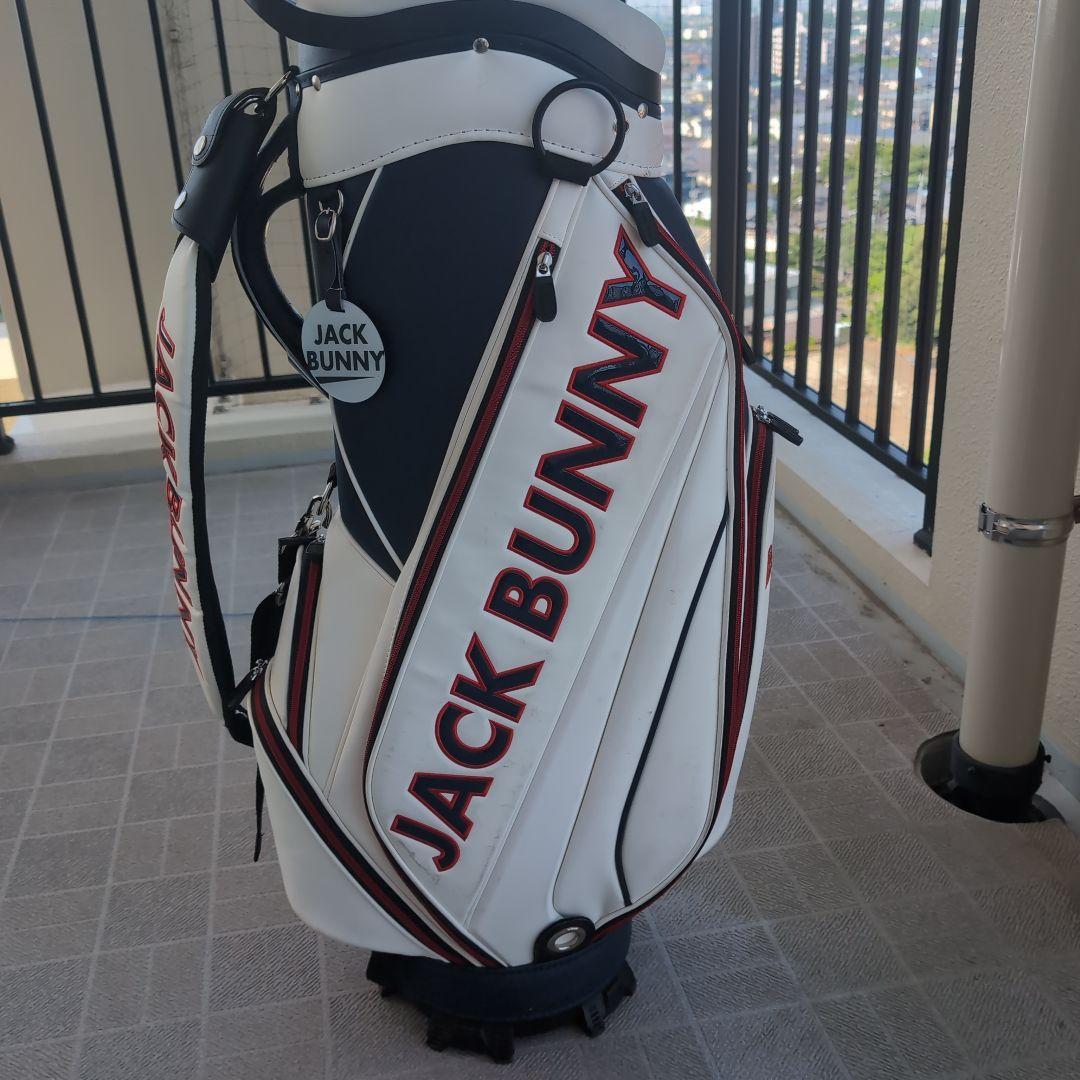 JACK BUNNY キャディバッグ ホワイト・ネイビー・レッド