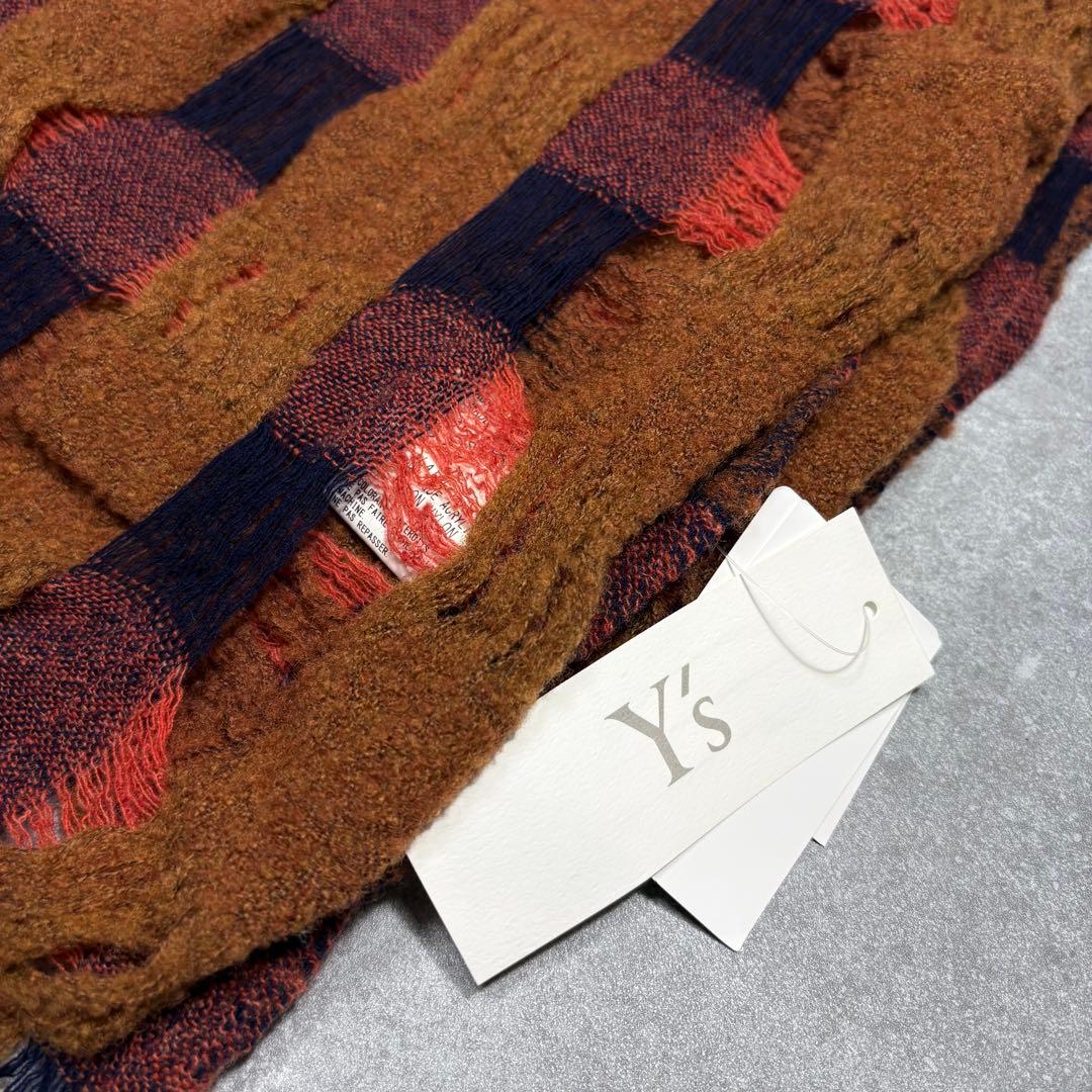 【新品】Y’s ワイズ ストール 大判 編み込み デザイナーズ ヨウジヤマモト
