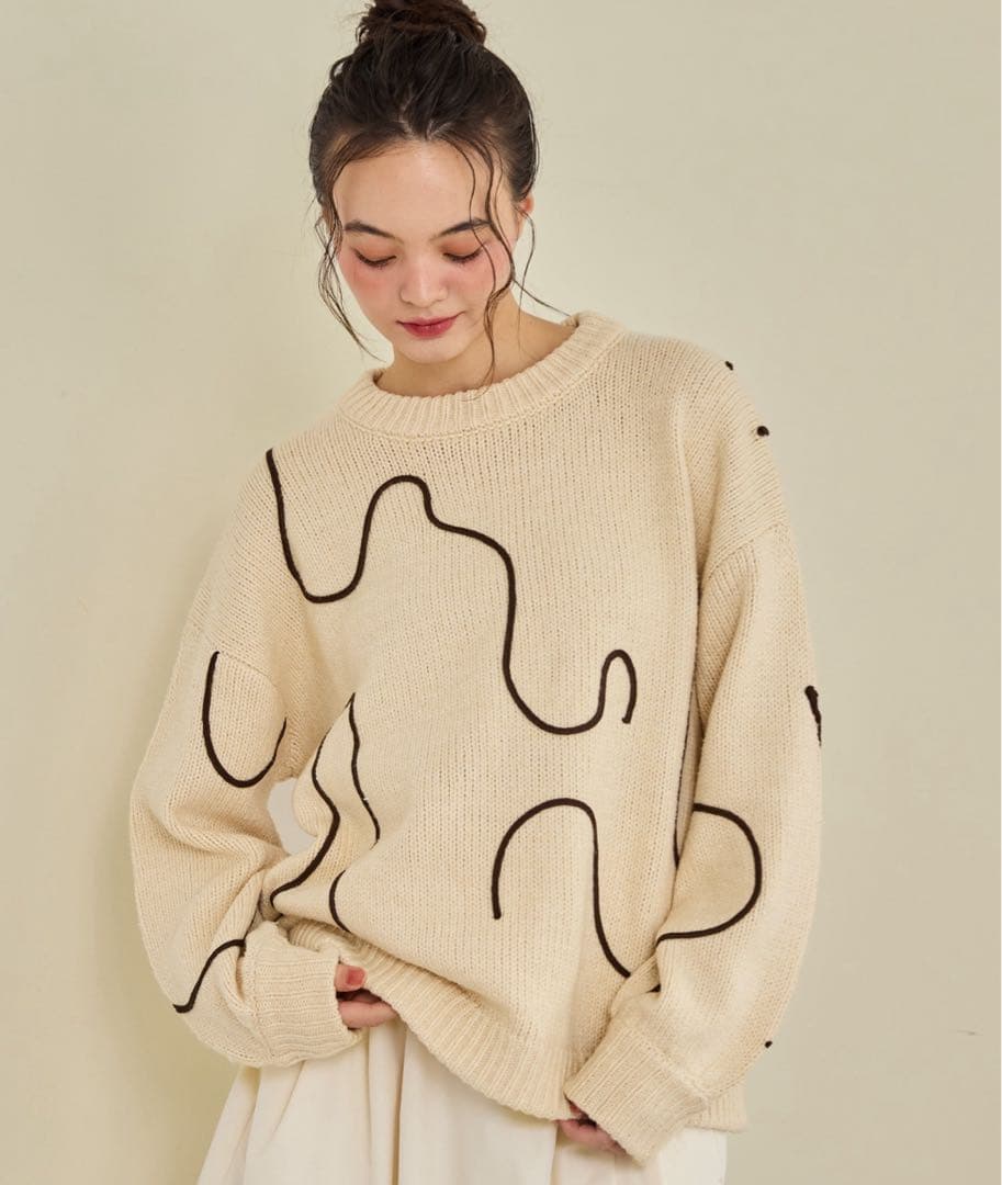 【完売品】OLUN ニュアンステープラインニット　２枚まとめ売り