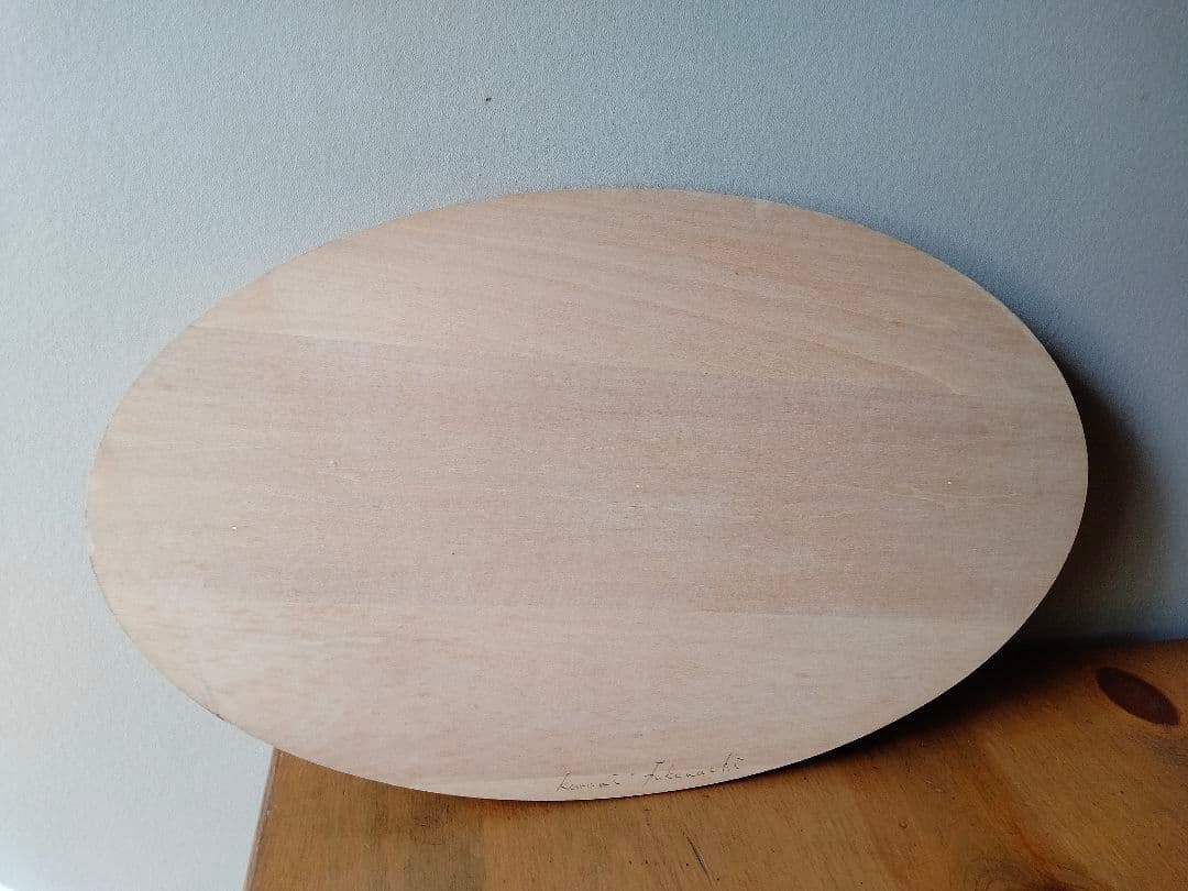 【手描き】　りんご　花　トールペイント　プレート