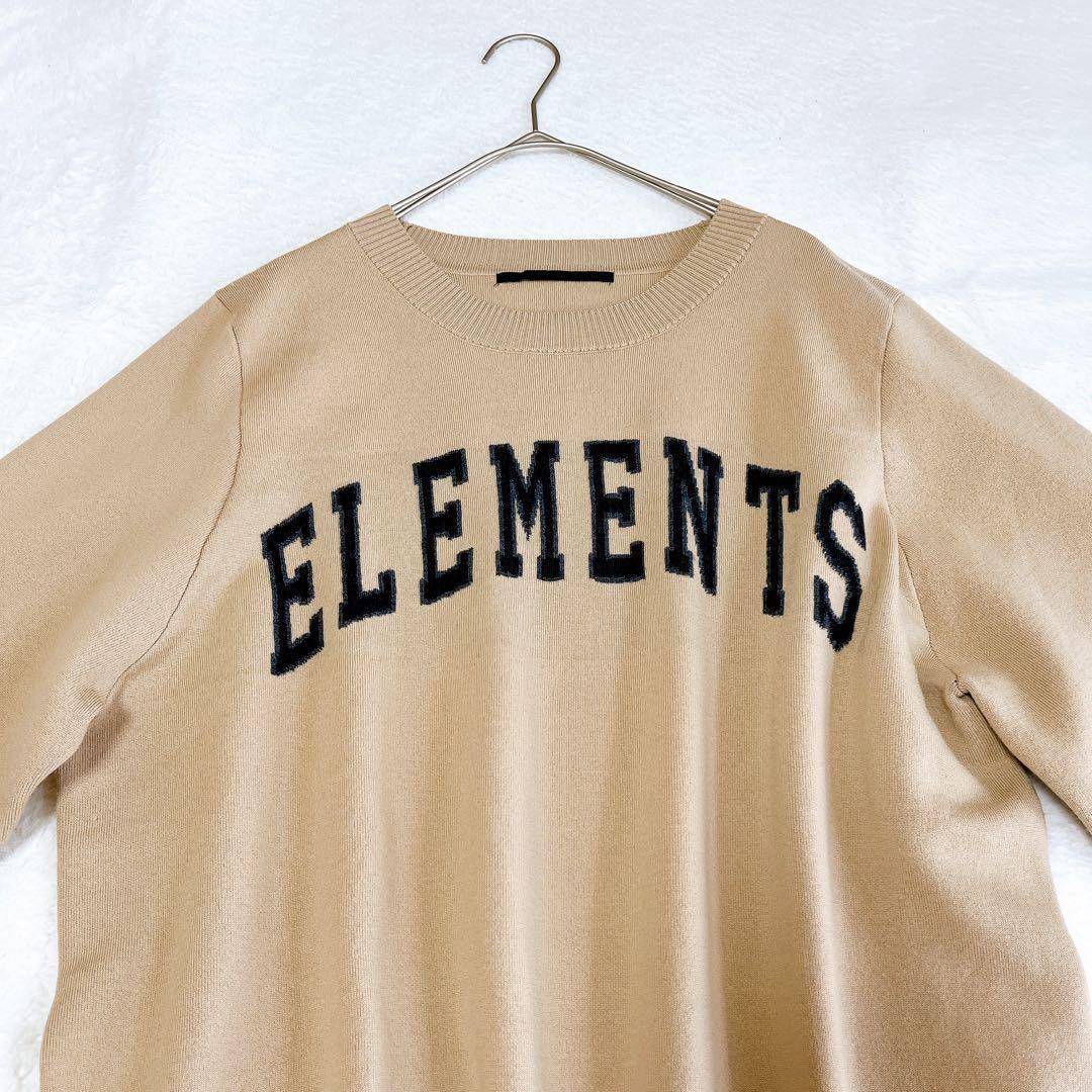 AP STUDIO ELEMENTS ロゴニットプルオーバー　ウール　ベージュ