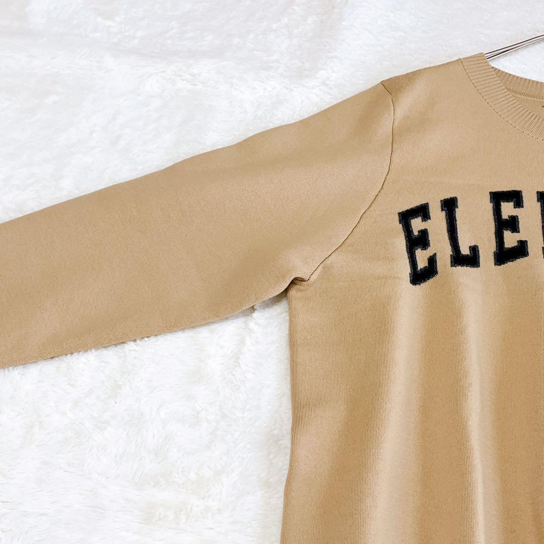 AP STUDIO ELEMENTS ロゴニットプルオーバー　ウール　ベージュ