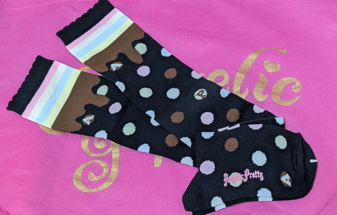 Angelic pretty ポルカドットチョコレートオーバーニー