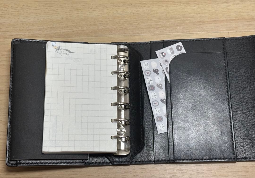 ひまわりページ 3つ折りタイプシステム手帳 ミニ6（20mmリング）