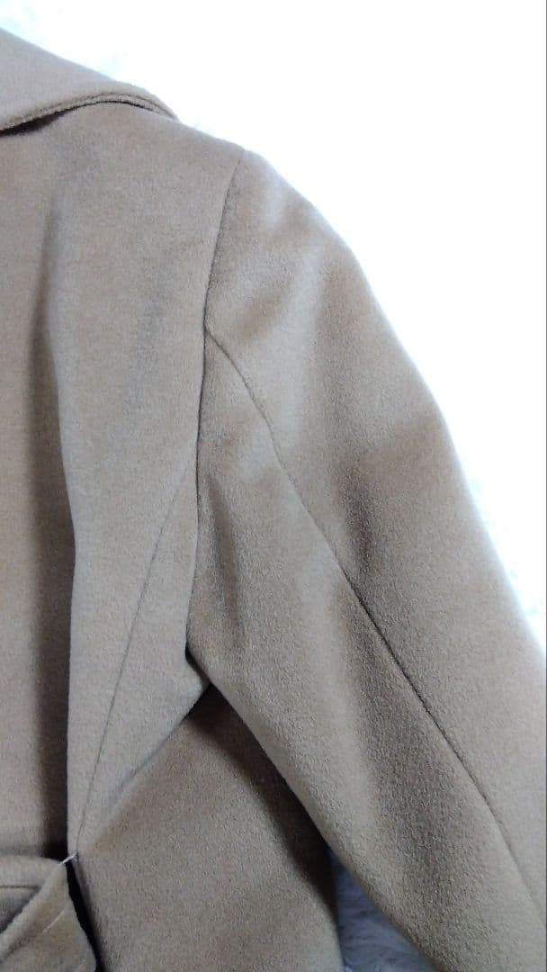 Max Mara ピュアウール キャメル　ガウンコート 38 上質　ベルテッド