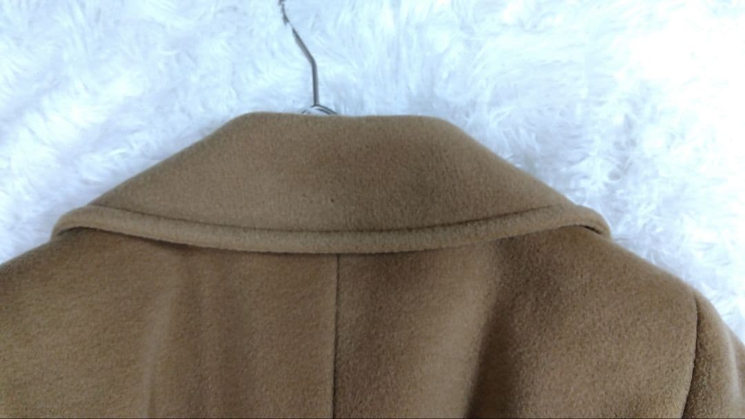 Max Mara ピュアウール キャメル　ガウンコート 38 上質　ベルテッド