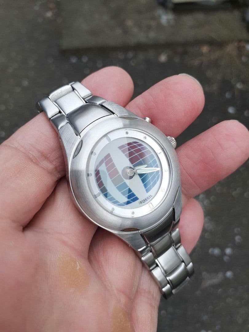 本物 FOSSIL フォッシル 復刻版 虹色 BIG TIC レディース 腕時計