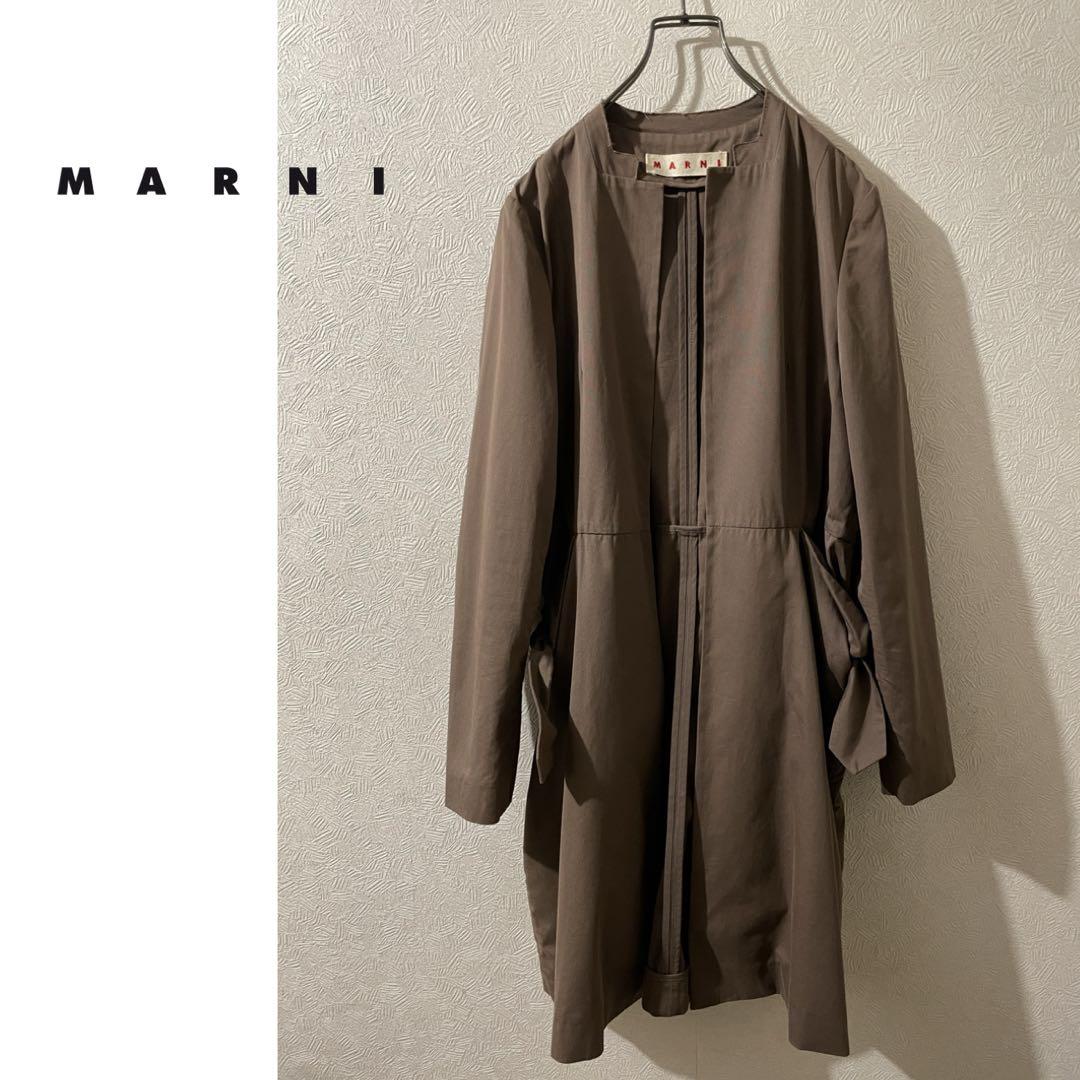 イタリア製 MARNI リボン ポケット キャンバス コート / マルニ
