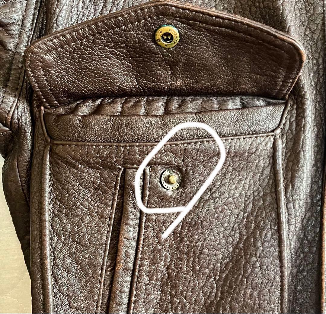 【レザージャケット】G-1 タイプMサイズ 濃茶色 2way 3シーズン着用可