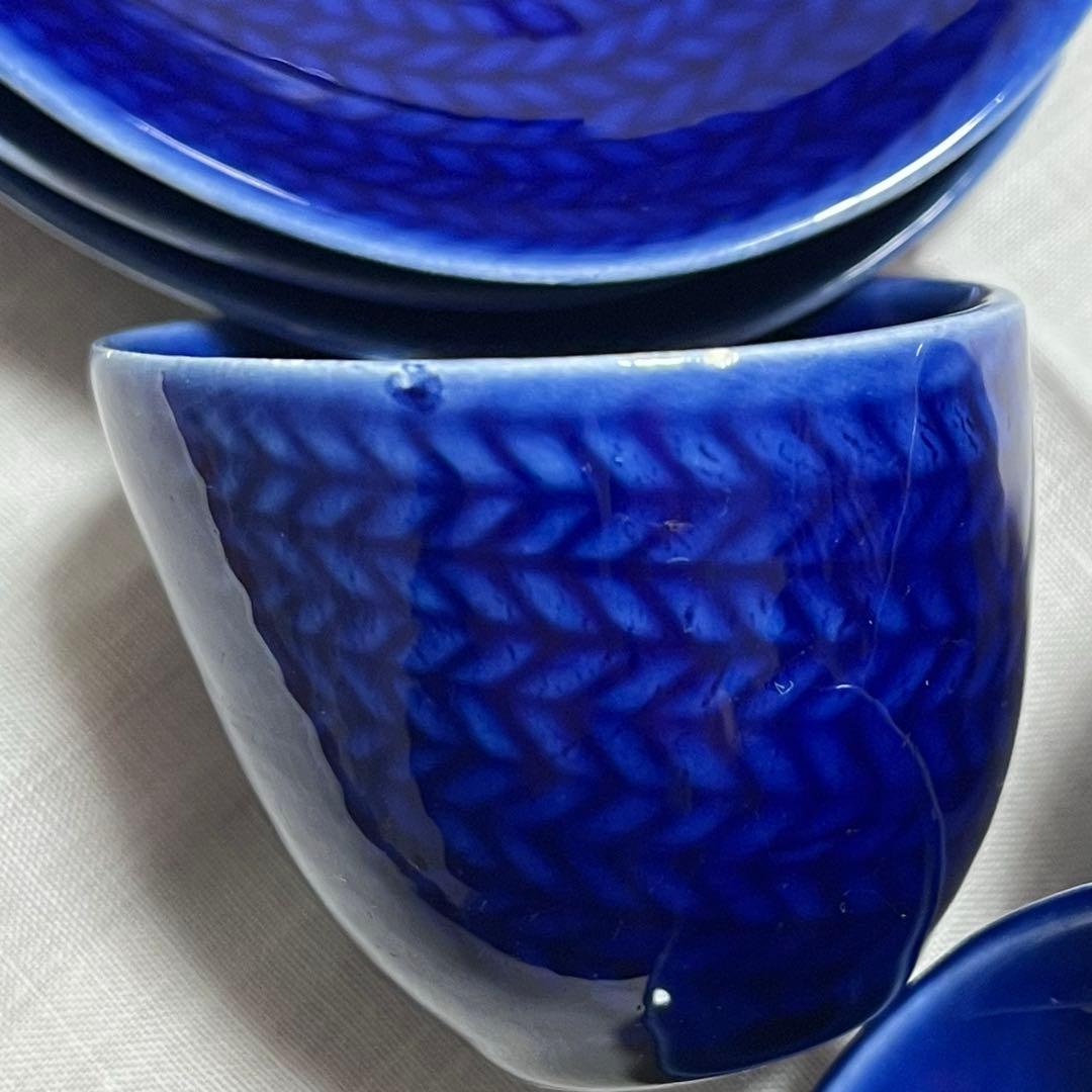 ロールストランド　Bla eld エッグカップ3個小皿3枚