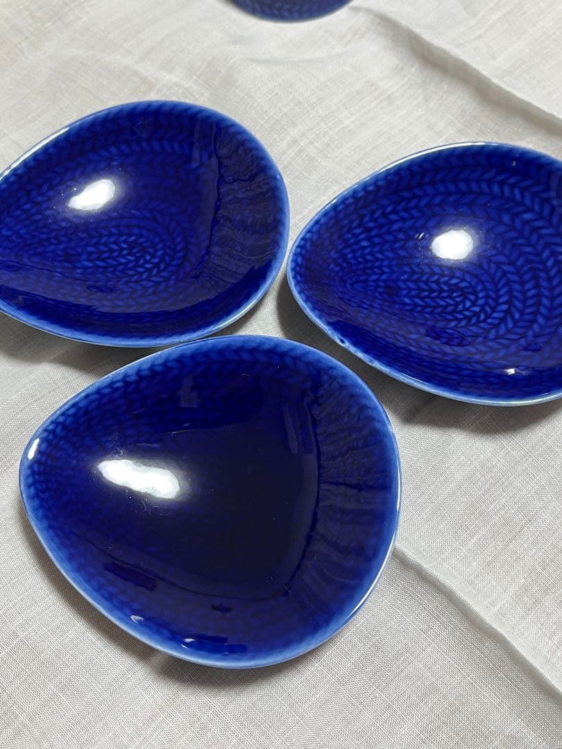 ロールストランド　Bla eld エッグカップ3個小皿3枚