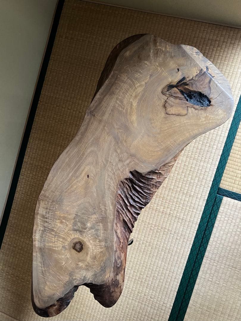 天然木　一枚板ローテーブル