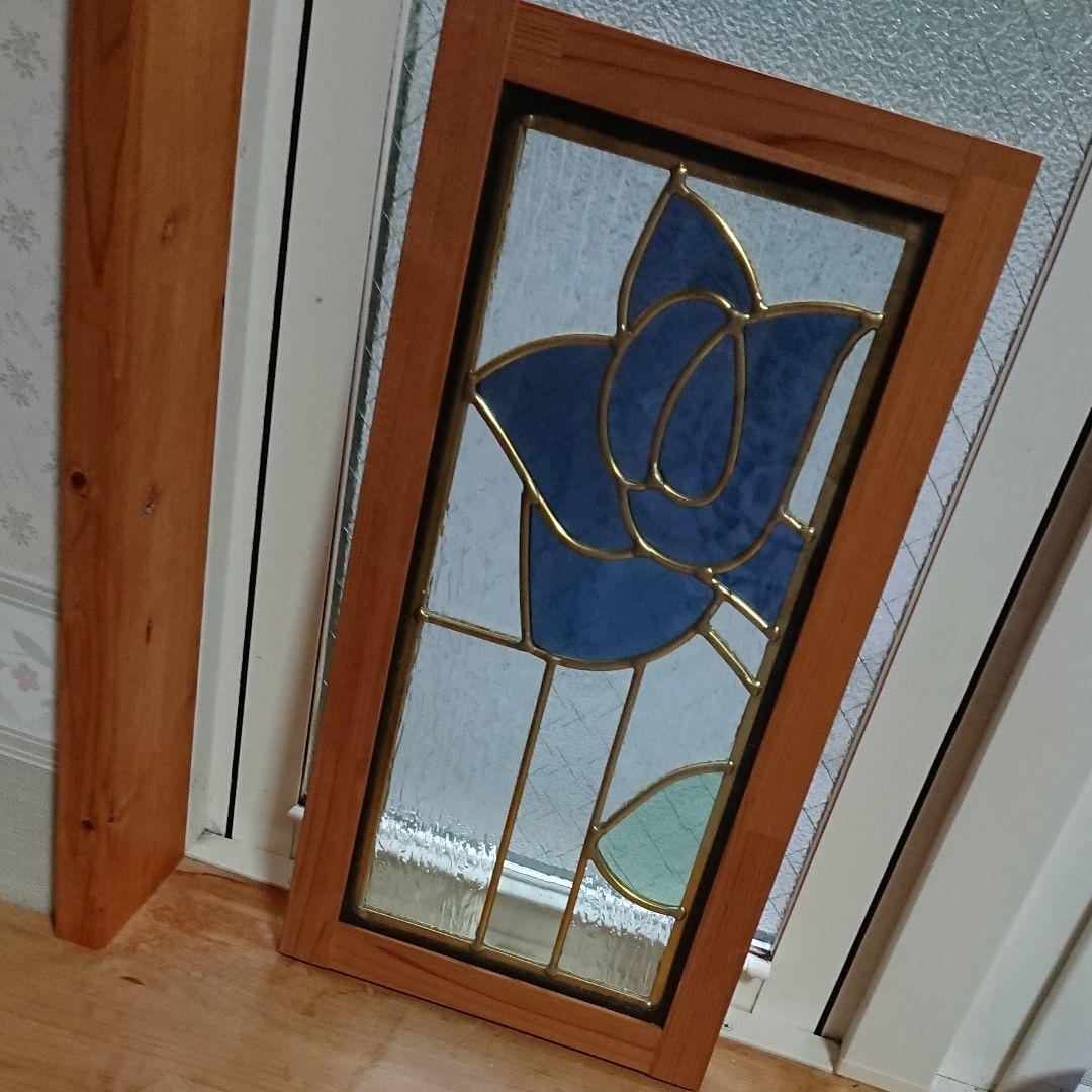 デッドストック 木枠付き ステンドグラス