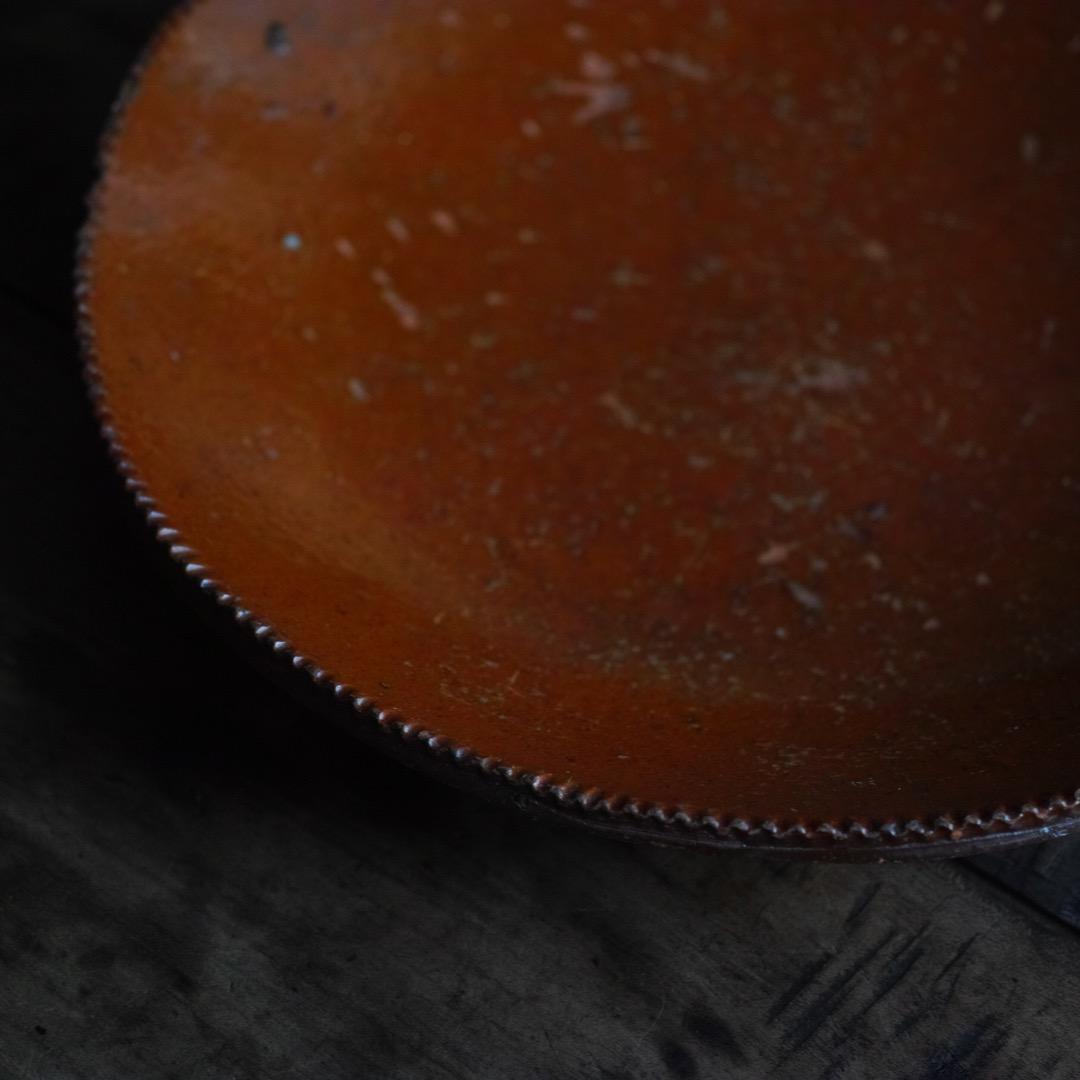 1800年代 アメリカ 無地 レッドウェア皿 プレート アンティーク