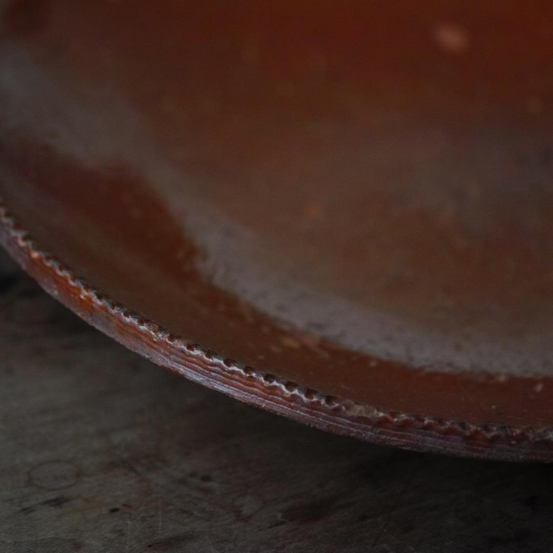 1800年代 アメリカ 無地 レッドウェア皿 プレート アンティーク
