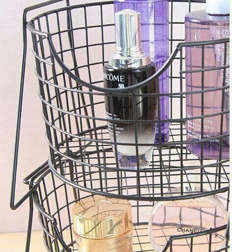 鉄芸収納かごins化粧品収納箱デスクトップおやつ置物枠雑物収納バスケット