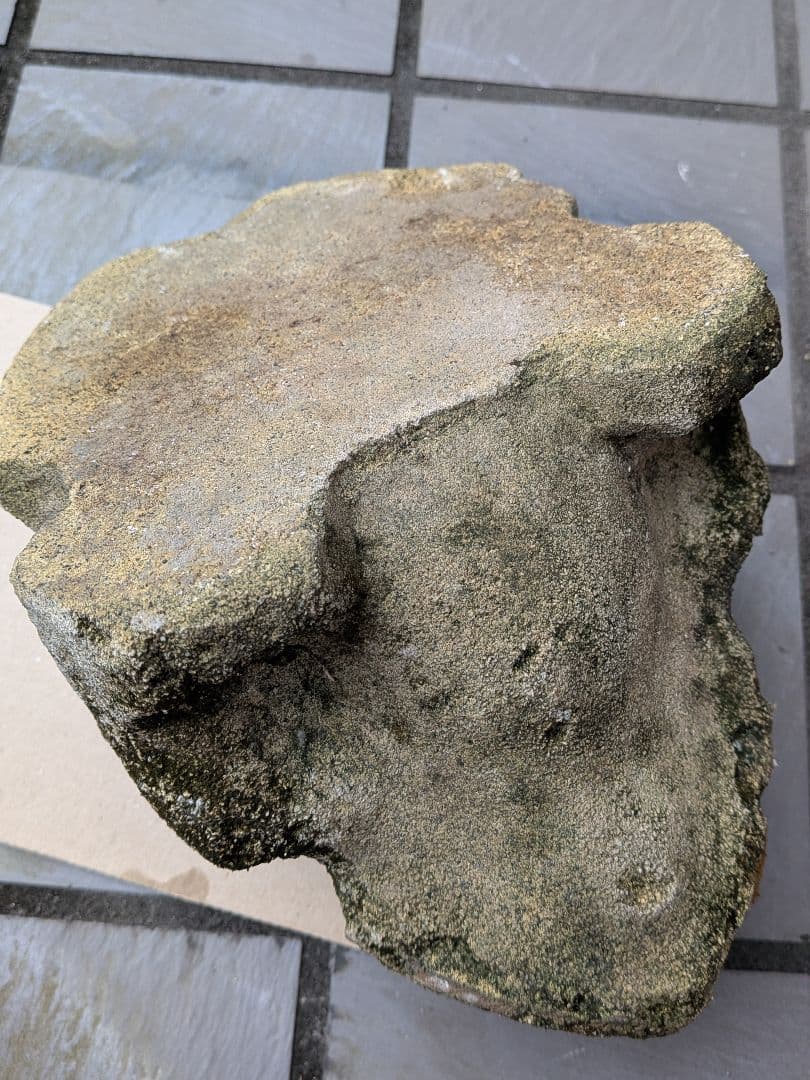 海外コレクター向き明治時代〜昭和戦前期頃蛙苔むした全長２３センチ重さ５キロ飾置物