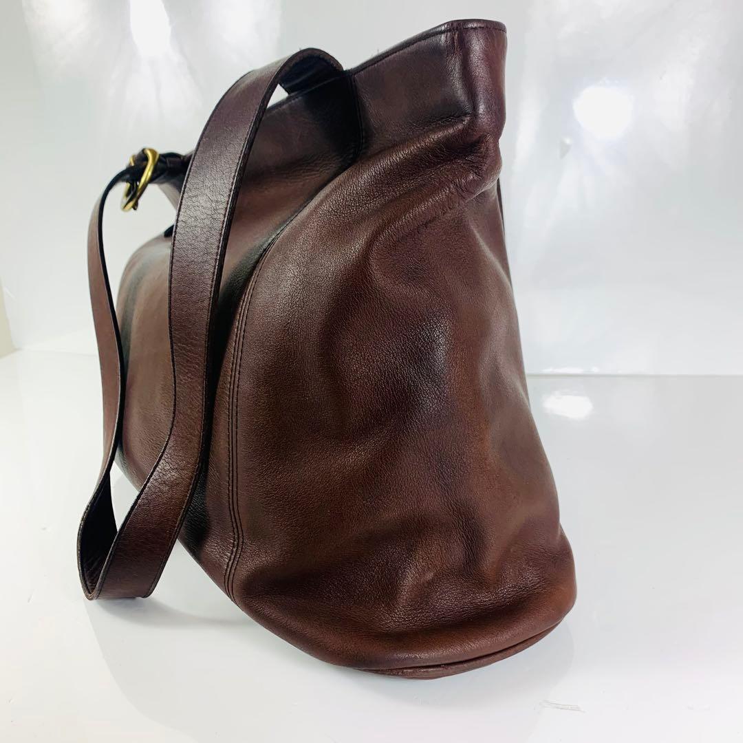 美品 COACH オールドコーチ トートバッグ 肩掛け レザー ダークブラウン