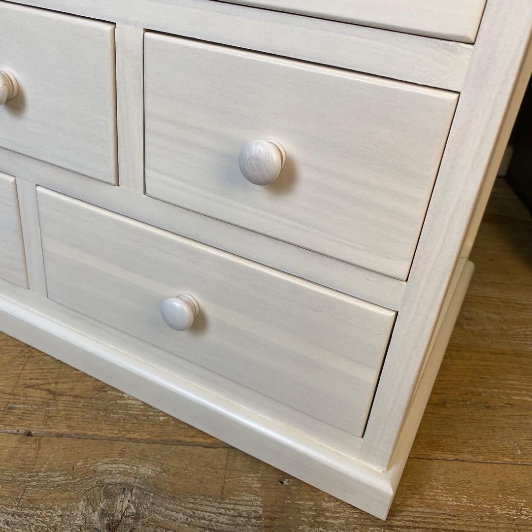 大幅値下げセール中！木製多引き出し桐チェストタンスBホワイト60㎝×53㎝