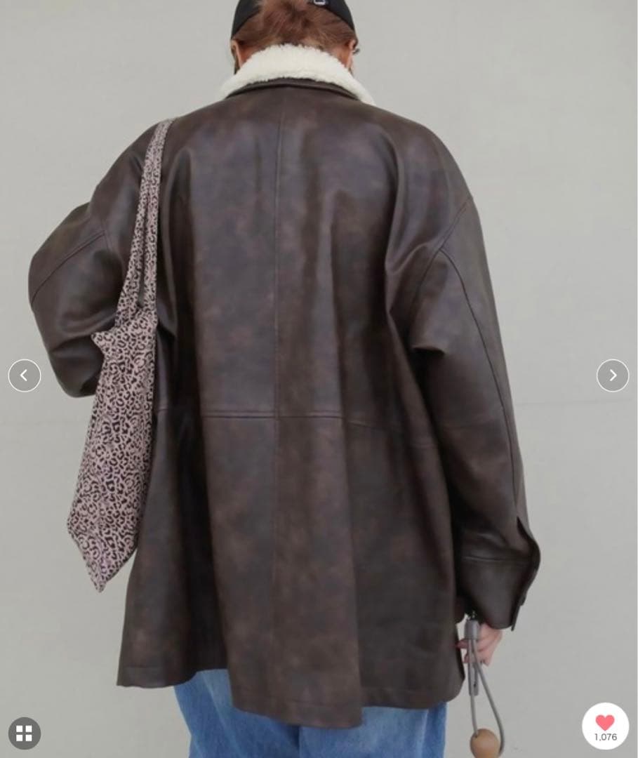 HEILIS 3WAYヴィンテージライクフェイクレザージャケット