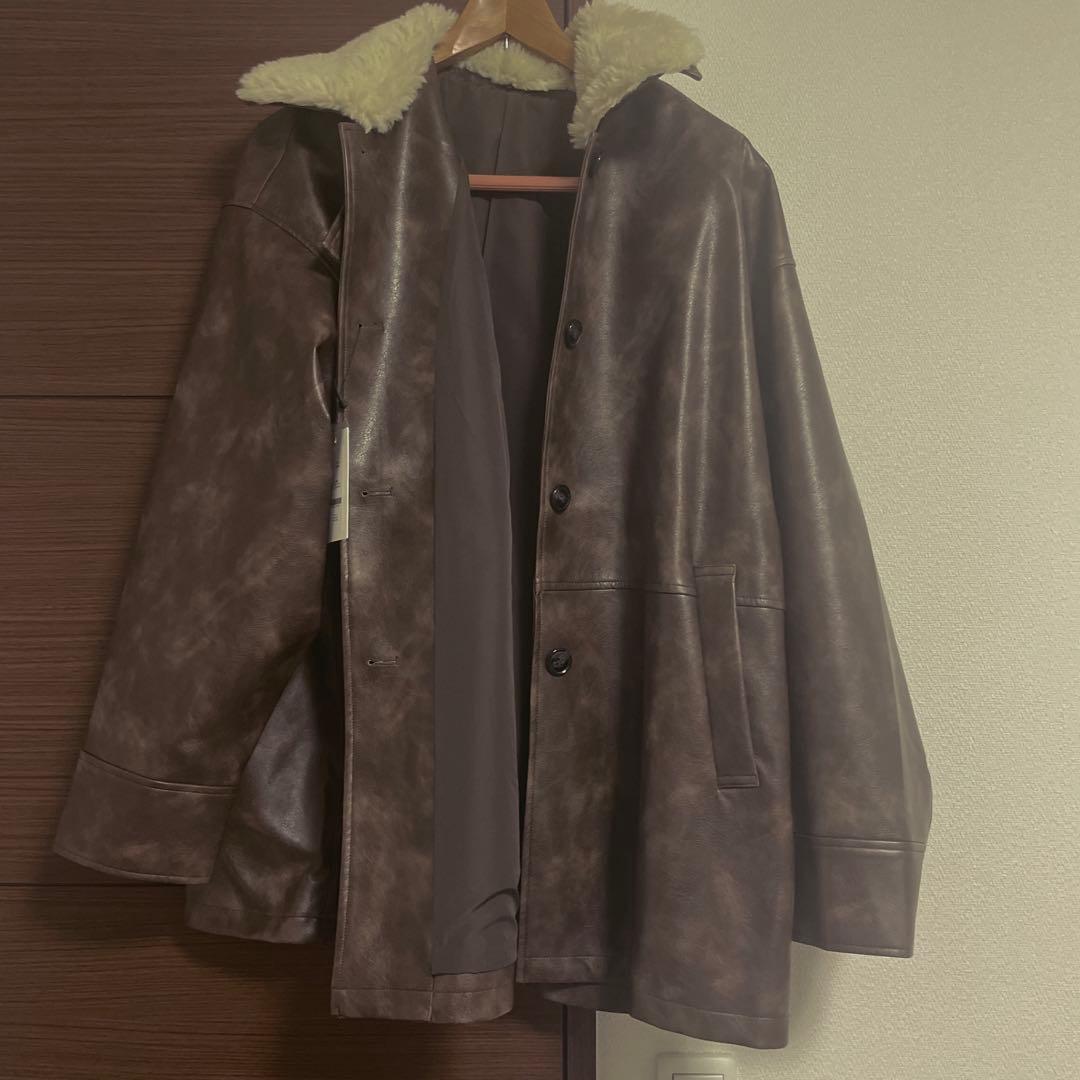 HEILIS 3WAYヴィンテージライクフェイクレザージャケット