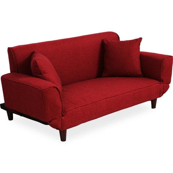 【新品】ソファベッド 2人掛け おしゃれ リクライニング　レッド