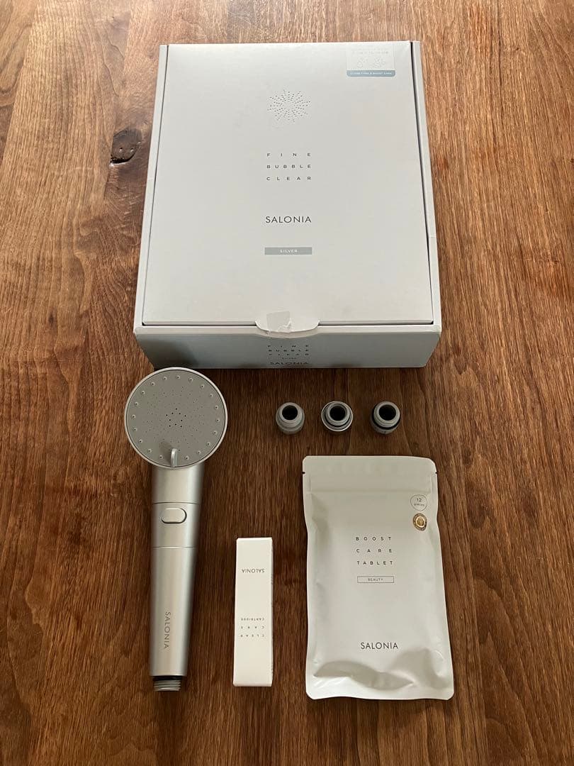 SALONAファインバブルシャワーヘッドセット　シルバー