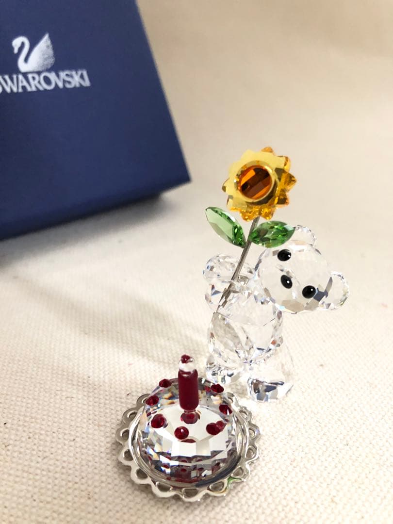 値下げ➡︎【SWAROVSKI】Krisベア+ケーキSET クリスタルオブジェ