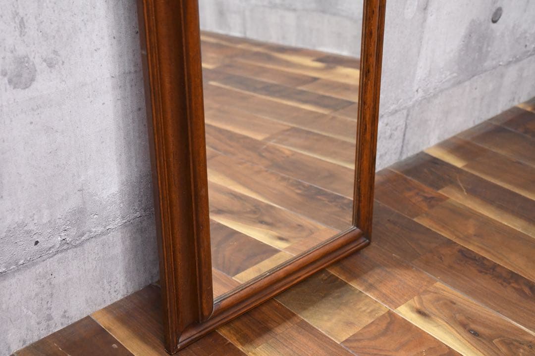 ECK37 イタリア製 ウォールミラー 木製 アーチ型 姿見 壁掛けミラー