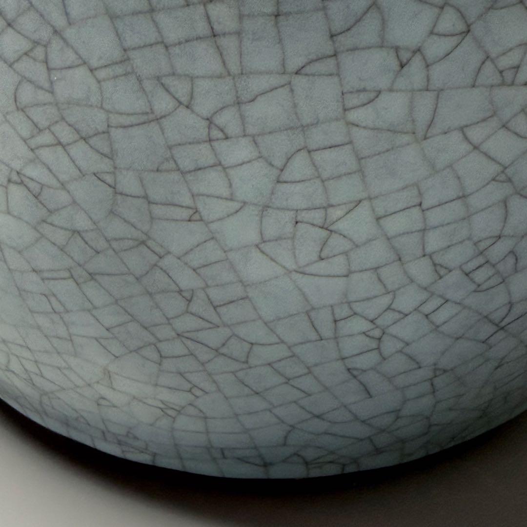 人間国宝　中島宏　青磁壺　共箱　上位作　究極の青磁　高さ23.2cm　栞