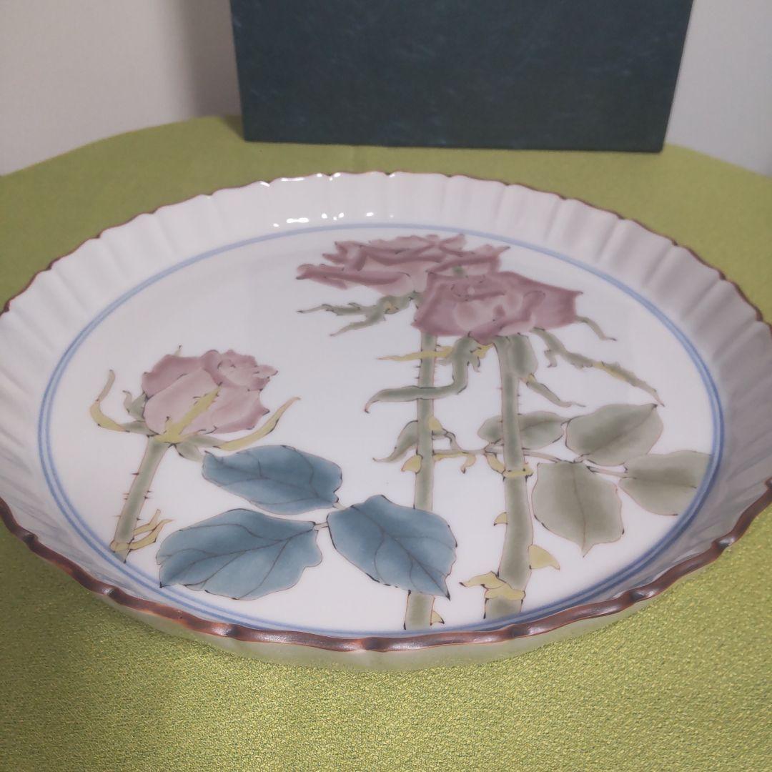 九谷焼 作家 武腰潤 人間国宝 希少 食器セット ローズ 薔薇 皿 プレート