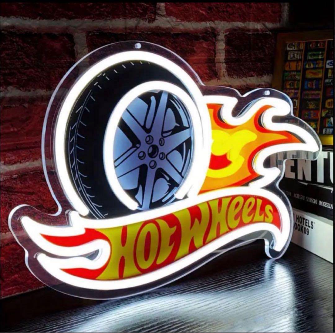 【LEDネオン】Hot Wheels ホットウィール 看板 インテリア