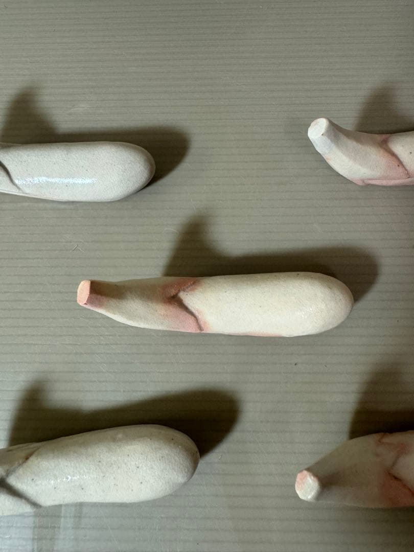 2777 萩焼　箸置　5客　未使用