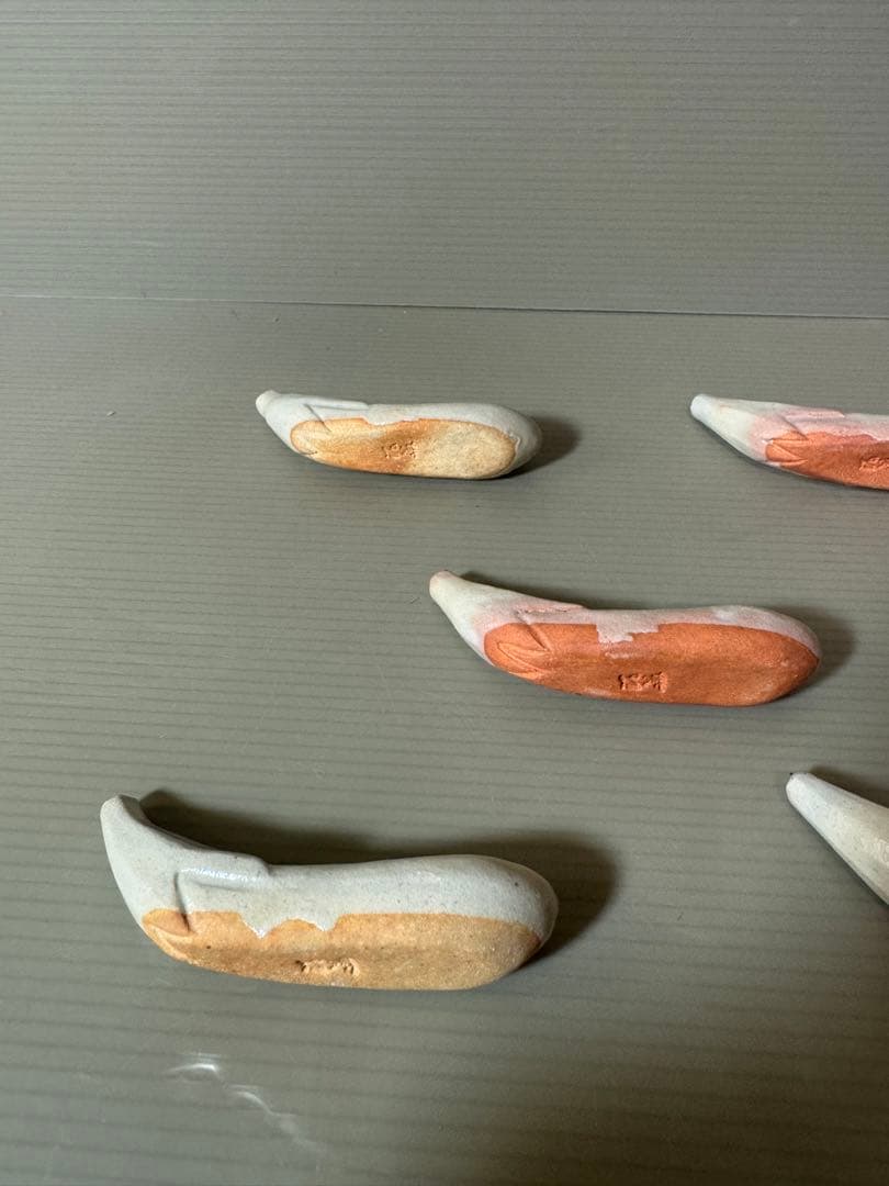 2777 萩焼　箸置　5客　未使用