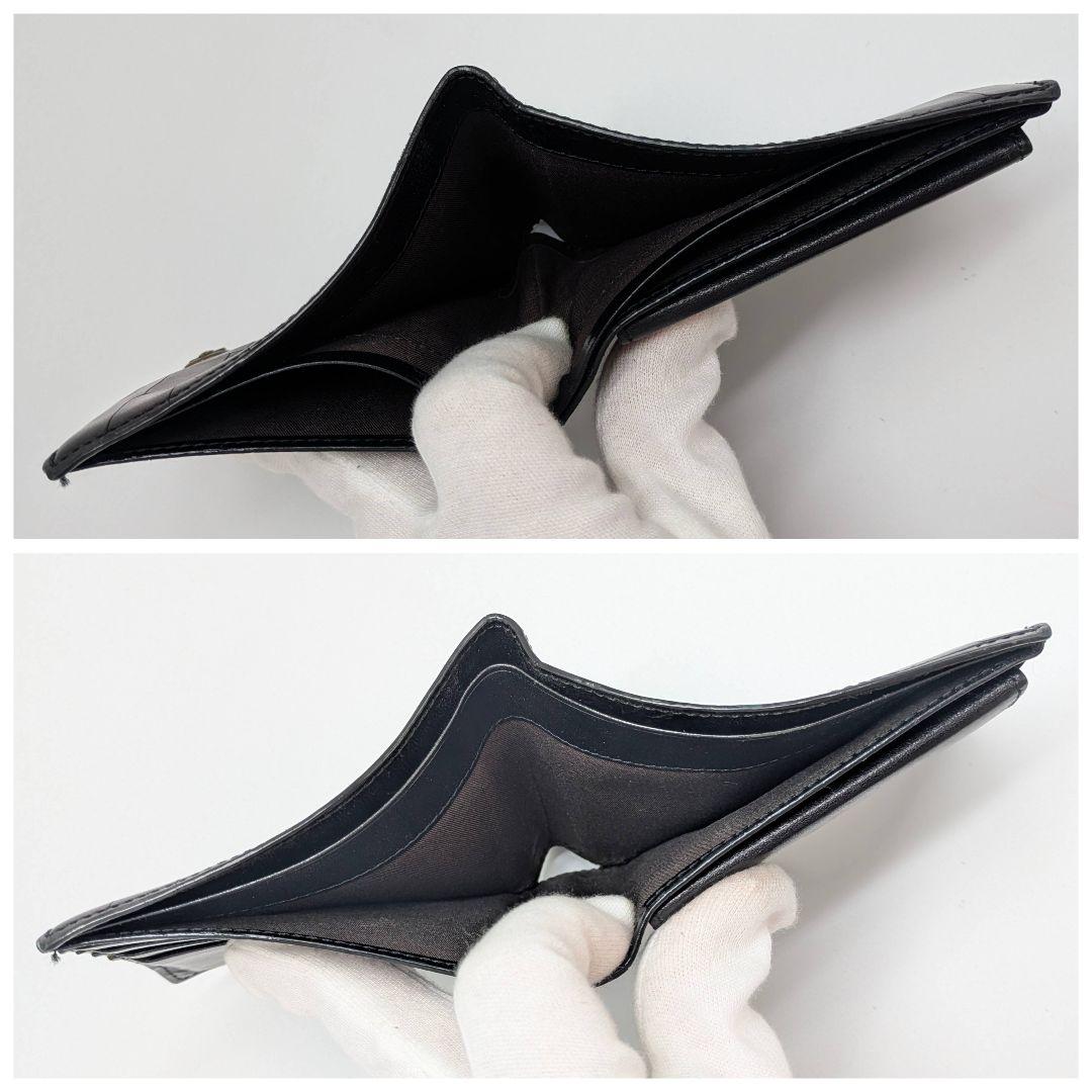 ヴィヴィアンウエストウッド 2つ折り財布 クロコ 型押し ブラック 黒 小銭入れ