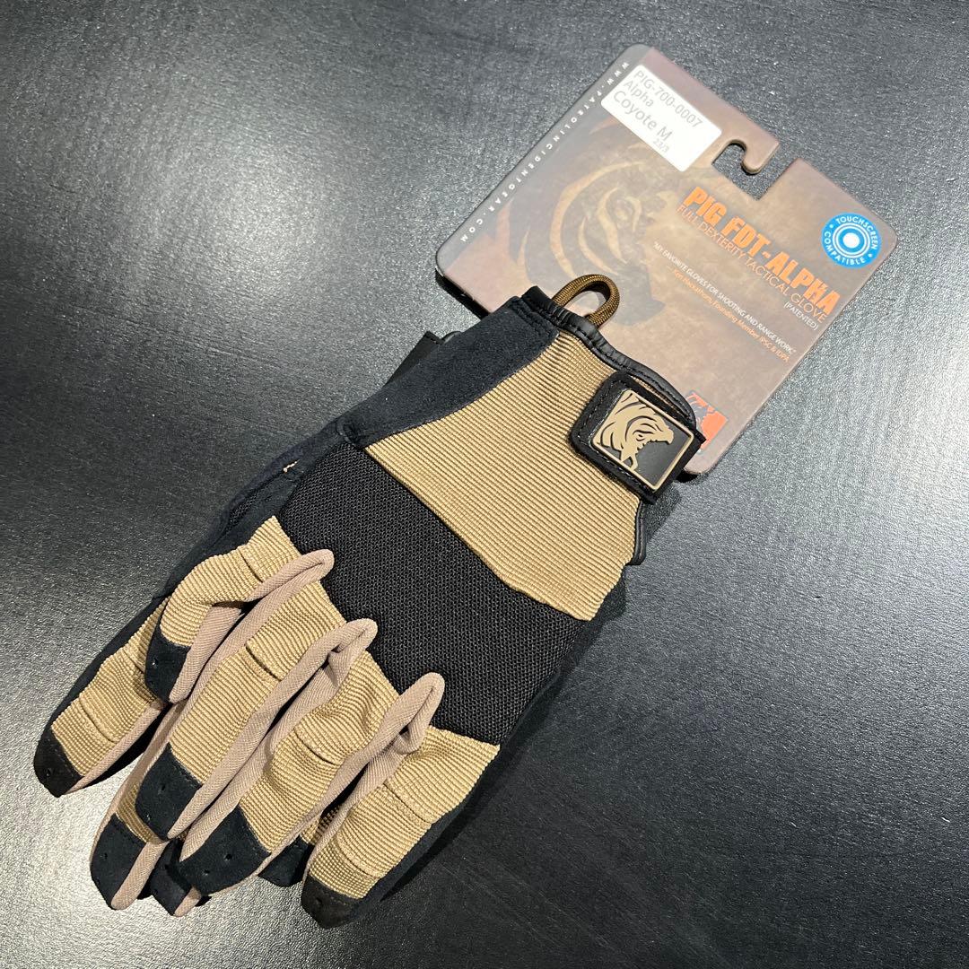 新品 PIG ALPHA グローブ コヨーテ　サイズM